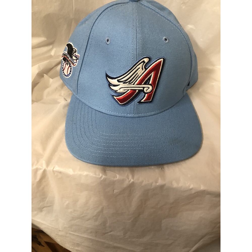 '47 Brand Cooperstown Los Angeles Angels Curved Bill Strapback Hat Blue Cotton